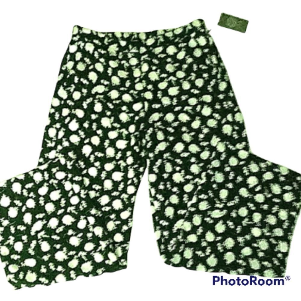 New Vince Camuto NWT Black Floral Pajama Lounge Pants Size 10